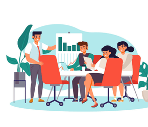 Business leadership framework chart for strategic management